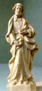 Josef als Zimmermann aus Lindenholz