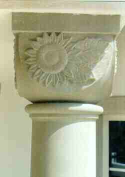 Sandstein mit Herbst-Sujet